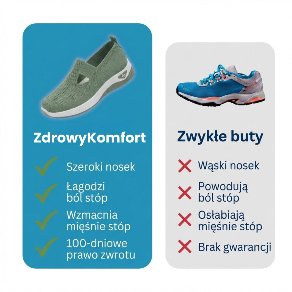 Ortopedyczne buty typu slip-on – Komfort i ulga w bólu dla kobiet 50+